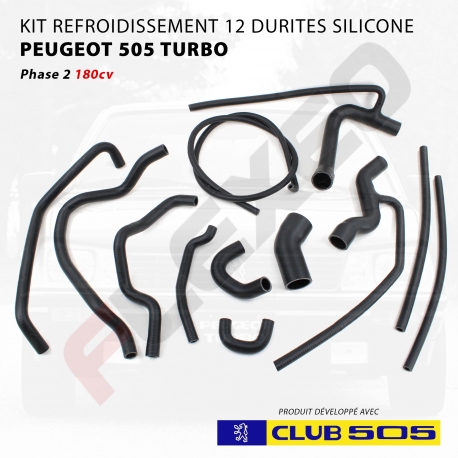 KIT EAU 11 DURITES SILICONE PEUGEOT 505 TURBO INJECTION Phase 2 180cv