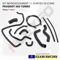 KIT EAU 11 DURITES SILICONE PEUGEOT 505 TURBO INJECTION Phase 1 160cv