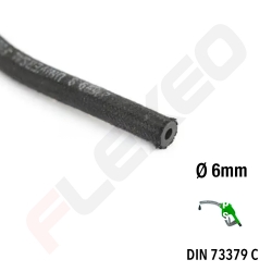 Tuyau carburant toilé Ø6mm x 10mm AU MÈTRE