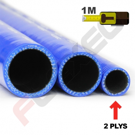 Durite silicone droite au mètre Ø06mm - 2 Plys - Bleu