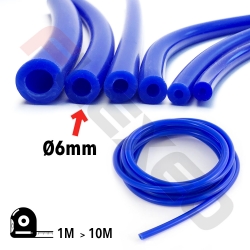 Tuyau de dépression Ø6mm bleu VENDU AU MÈTRE