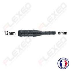 Raccord connecteur Droit pour tuyau et durite diamètre 12-6mm