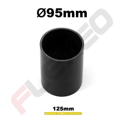 Manchon silicone droit Ø95mm L.125mm 4plys noir