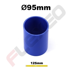 Manchon silicone droit Ø95mm L.125mm 4plys bleu