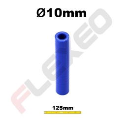 Manchon silicone droit Ø10mm L.125mm 3plys bleu